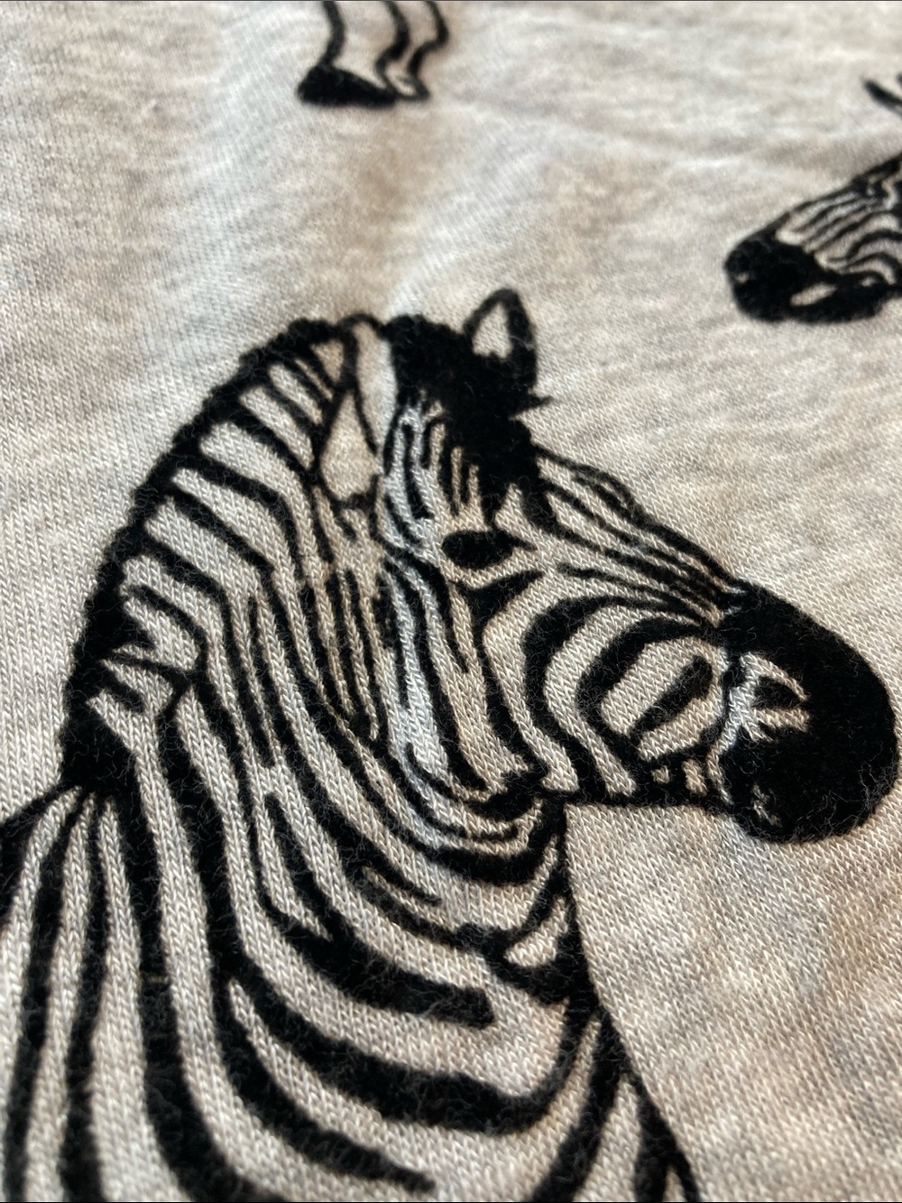 Jane & Delancey Zebra Flocked Sweater/Sweatshirt Boxy 1X - Picture 2 of 8